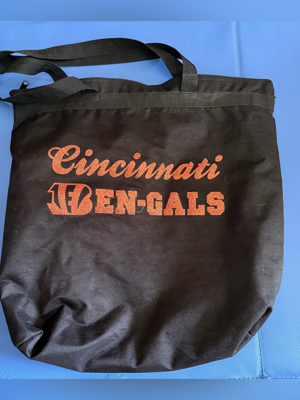 Cincinnati Ben-Gals Black Tote Bag with Orange Logo
